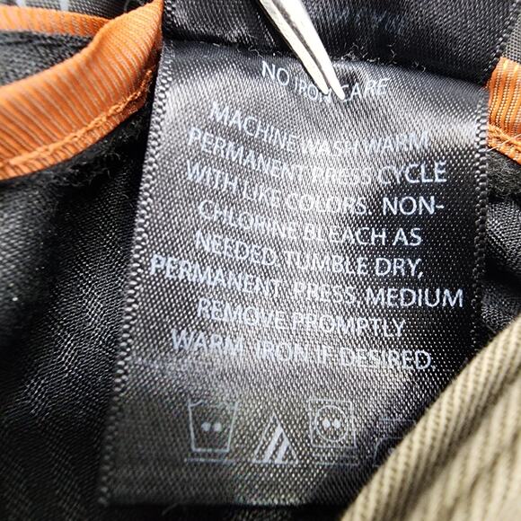 Haggar Pants Mens 36 X 32 Brown Flat Front Straight Fit No Iron Cotton Khakis - Picture 7 of 13